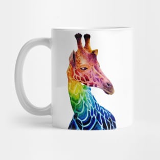 Colorful giraffe watercolor without background Mug